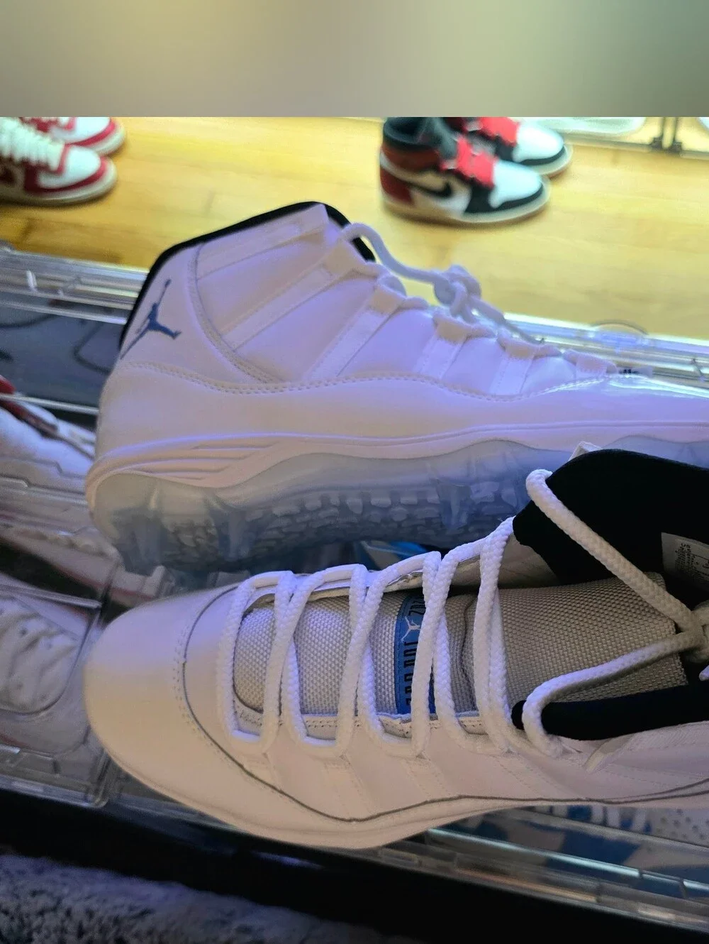JORDAN 11 MID TD Football Cleats White-Legend Blue / Men's Size 9.5 HM 7324-104
